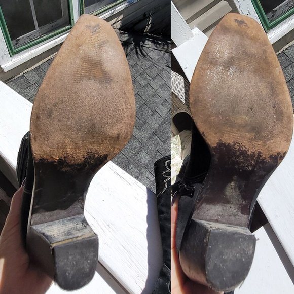 Via Spiga Blizza Sexy Western Embroidered Suede Cowgirl Pointed boots in Black - Picture 14 of 15